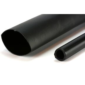 TEMCo 1-3/16" Marine Heat Shrink Tube 3:1 Adhesive Glue Lined 4 ft Black