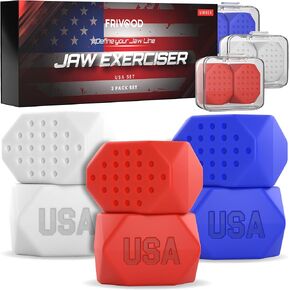 Jaw Exerciser for Men & Women Jawline Exerciser Set for Defined Jawline- Jaw Toner Device with 4 Resistance Levels. Army Design (Army)