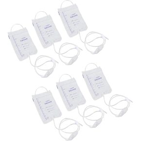 20Pcs Enema Bags Silicone Transparent Constipation Relief Enema Bag Set with Tube Hose for Household Travel