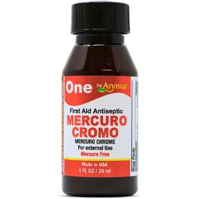 Mercuro Chrome Antiseptic Solution - First Aid Topical Liquid, 1 fl oz - for Minor Cuts and Scrapes