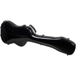 Crossrock Fiberglass Case fits for Jazz Bass Style Guitars with Removable Shoulder Straps-Black(CRF2021JBBK)