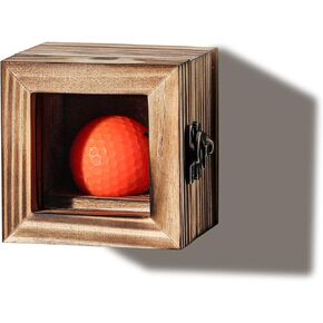 Freezing point Golf Ball Display Case Hole in One Golf Ball Small Wood Shadow Box Wall Rack Holder Golf Gifts for Kids Womens Mens in Kuwait