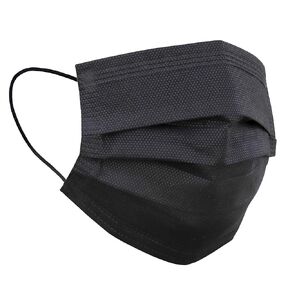 Disposable Face Masks, Pack of 50, Black - Dust Particle 3-Layer Design with Earloop Protective Cover, (OTB00142)