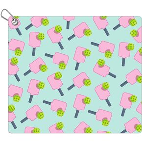 Pickleball Towel, 15x17in Pickle Ball Towels for Women with Carabiner Clip Microfiber Golf Towel Fashion Prints Funny Pickleball Gifts Pickleball Blanket Accessories for Pickleball Lovers