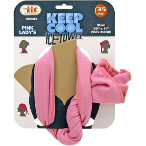 IIT 35803 30'' Pink Instant Cooling Towel - Yoga, Gym, Exercise,