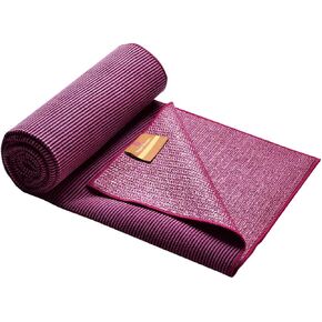 Hugger Mugger Yoga Towel - Graphite - Soft, Absorbent, Fast Drying, Non-Slip Backing, use by iteself or Over a Yoga mat, hot Yoga, Helps with Slippery Hands and feet