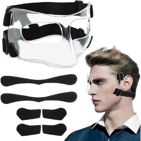 Nose Guard for Broken Nose, Adjustable Nose Guard for Sports, Face Shield Mask for Basketball, Soccer, Volleyball and Baseball, Suitable for Men and Women