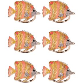 Beautiful Ocean Fish Napkin Ring, Animal Napkin Ring Decorate Your Table to Create an Impressive Banquet for You. (10)