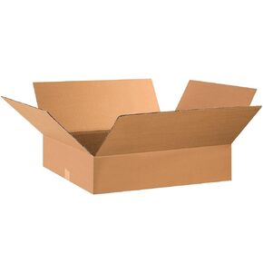 BOX USA 28x17x5 Flat Corrugated Boxes, Flat, 28L x 17W x 5H, Pack of 15 | Shipping, Packaging, Moving, Storage Box for Home or Business, Strong Wholesale Bulk Boxes