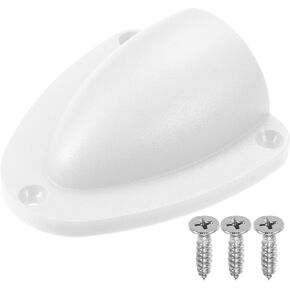 X AUTOHAUX 2.91"x2.64"x1.02" Marine Boat Wire Cover Transducer Wire Cable Cover Clam Shell Vent Wire Cover White
