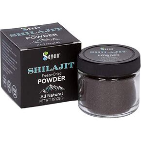 Sayan Pure Shilajit Powder 1oz/28g, 5 Months Supply - Potent Organic Fulvic Acid Supplement - Supports Immune System, Memory, Focus, and Provides Natural Energy - Freeze-Dry Extract, Vegan, Non-GMO
