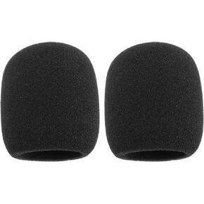 2Pcs SM58 Microphone Pop Filter Replacement Compatible with Shure SM58 PGA48-XLR PGA48 SM58 Beta58A SM48 SM58-S SM58-CN Ball Type Mic 7.6x6.5cm Black