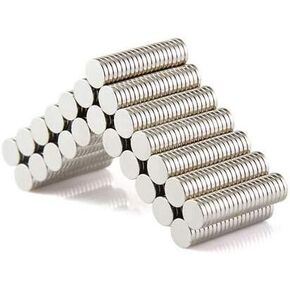 120 Pieces 8x1mm Strong Mini Small Fridge Magnets Tiny Whiteboard Magnet for Refrigerator Office Magnetic Dots Crafts Miniatures Small Models
