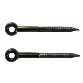 US STAINLESS 2 Pieces Stainless Steel 316 5/16" x 2" (8mm x 60mm) Lag Screw Eye Bolt Marine Grade for 5/16" Wire Rope
