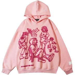 COOLMONAR Men's Fashion Pullover Hoodie Sweatshirt Fleece Pullover Heart Hip Hop Streetwear Casual Sweatshirt Hooded