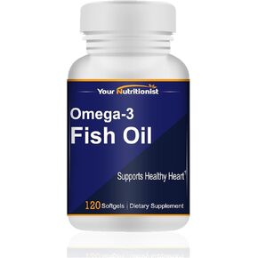 Omega-3 Fish Oil 1000mg, Heart Health, 120 softgels