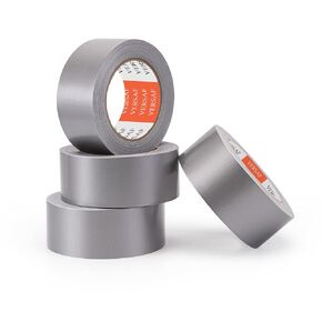 4 Pack Heavy Duty Duct Tape - 35 Yards x 2 Inches, Silver, Hand Tearable, Strong Industrial Gray Masking Tape, No Residue, Waterproof for B2B, Home Use, DIY Projects, and Repairs (White)