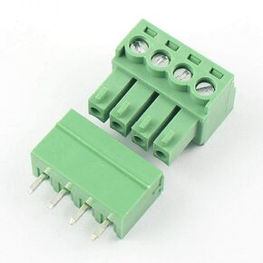 10 Sets 4-Pin (4 Pole) 3.81mm Pitch Straight Plug-in Screw Terminal Block Connector PCB Mount DIY
