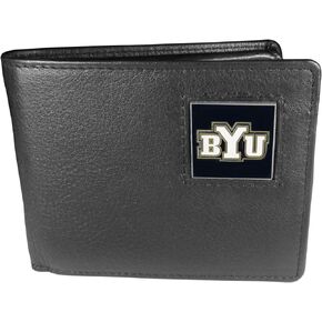 NCAA Siskiyou Sports Mens BYU Cougars Leather Bi-fold Wallet One Size Black