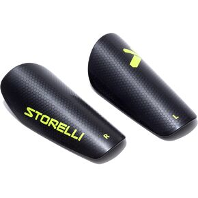 Storelli Shin Guards, Unisex, Flexible & Durable Protection, Ultra-Lightweight, Breathable Air Channels, Sleek Asymmetric Design, Soccer Accessory Must-Have, Black/Grey Camo, Medium
