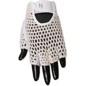 HJ Glove Original Half Finger Glove (Ladies, Left, Medium) White