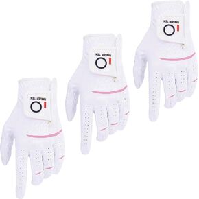 Womens Ladies Golf Rain Gloves Value 3 Pack Left Right Hand, Enhanced Wet Hot Weather Performance Cool Grip, Fit Small Medium Large XL
