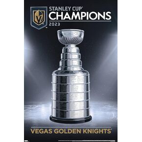 Trends International NHL Vegas Golden Knights - 2023 Stanley Cup Team Logo Wall Poster, 22.37" x 34.00", Unframed Version