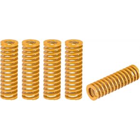 uxcell 3D Printer Die Spring, 20mm OD 65mm Long 4pcs Spiral Stamping Light Load Compression Mould Die Springs for 3D Printer Electric Part, Yellow