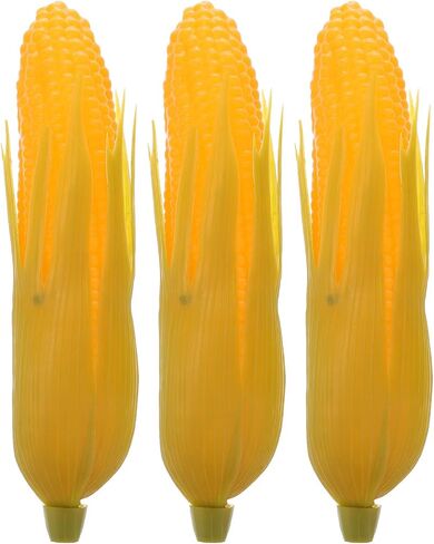 3 قطع من ذرة اصطناعية من ديديسيون، محاكاة للذرة الاصطناعية، ديكور نباتي نابض بالحياة مع غلاف سيقان لدعم الصورة، أصفر in Kuwait
