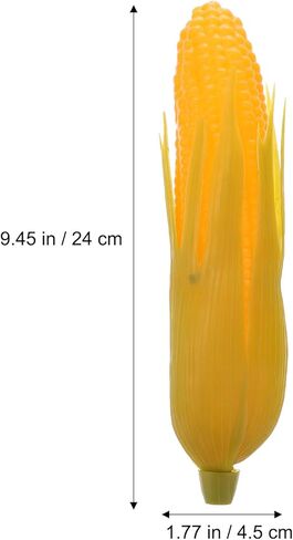 3 قطع من ذرة اصطناعية من ديديسيون، محاكاة للذرة الاصطناعية، ديكور نباتي نابض بالحياة مع غلاف سيقان لدعم الصورة، أصفر in Kuwait