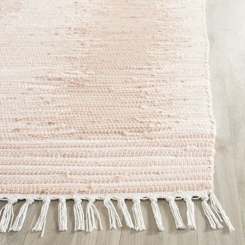 SAFAVIEH Montauk Collection Accent Rug - 2'6" x 4', Beige, Handmade Fringe Cotton, Ideal for High Traffic Areas in Entryway, Living Room, Bedroom (MTK752A) in Saudi Arabia