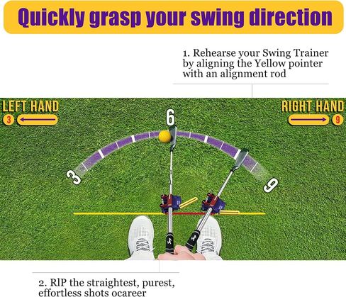 Golf Swing Trainer Aid Kit，Golf Training Equipment - Swing Corrective Armband & Trainer Set in Saudi Arabia
