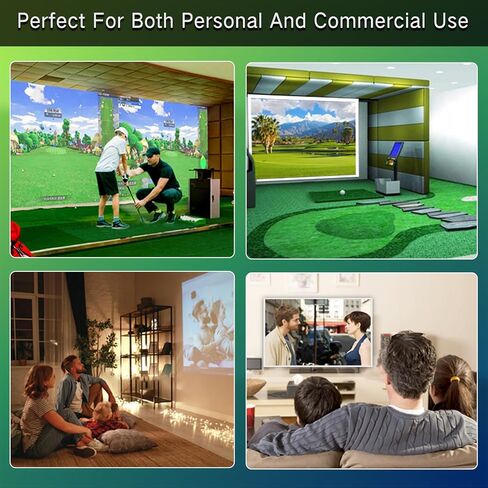 Golf Simulator Impact Screen, Premium Triple Layer Launch Monitor Projector Screen with HD Visuals, Indoor Practice Screen for Enclosure and Net, Hitting Screen with Grommets & Bungee Cords in Saudi Arabia