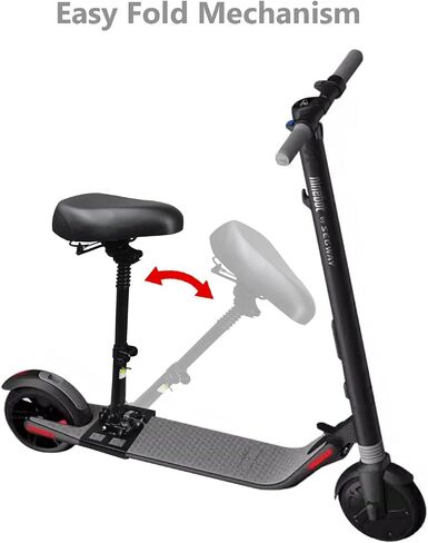 Electric Scooter Seat Only for Segway Ninebot Adult Scooter ES1/ES2/ES3/ES3 Plus/ES4/E22/E45 Series, Foldable eScooter Saddle with Waterproof Cushion Cover, Shockproof, Comfy, Adjustable Height in Saudi Arabia