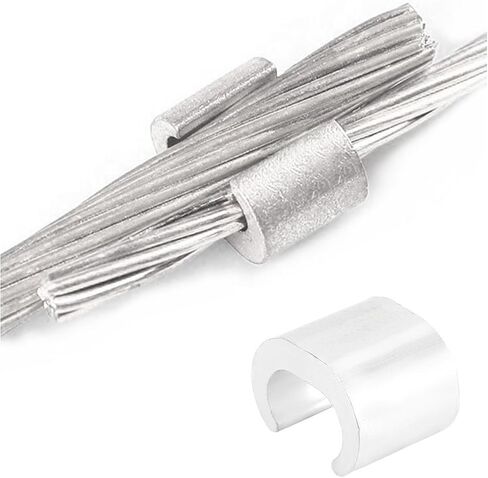 10Pcs U Shaped Thick Copper Crimping Terminal Connector Kit, Copper Crimping Sleeve, Non Insulated Copper Wire and Wire Connection Terminals, Suitable for 4,5,6 Awg Gauge in Saudi Arabia