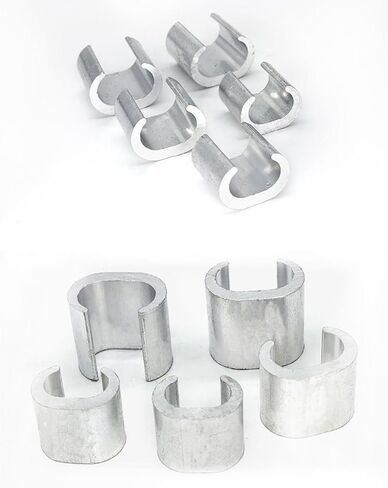 10Pcs U Shaped Thick Copper Crimping Terminal Connector Kit, Copper Crimping Sleeve, Non Insulated Copper Wire and Wire Connection Terminals, Suitable for 4,5,6 Awg Gauge in Saudi Arabia