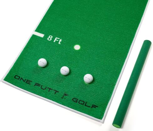Golf Putting Mat, Indoor Putting Green Shows a Visible Trail of Putts & Replicates Golf Green, includes Backstop, 3X Balls, Brush & Golf Cup, Golfing Gifts for Men in Saudi Arabia