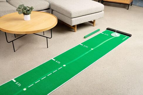 Golf Putting Mat, Indoor Putting Green Shows a Visible Trail of Putts & Replicates Golf Green, includes Backstop, 3X Balls, Brush & Golf Cup, Golfing Gifts for Men in Saudi Arabia