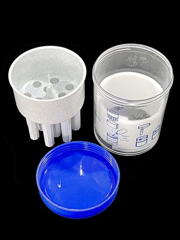MUHWA Cryo 1℃(-33.8℉) Freezing Container, PC Jar with HDPE Lid and Tube Troughs, 18-Place Cryotube Rack, Fit for 1-2ml Cryotubes, Pack of One in Saudi Arabia