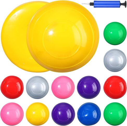 12 Pieces Balance Pods Balance Trainer Dots Stepping Stones for Kids Half Balance Disc with Hand Pump for Adults Yoga Core Strength Coordination Physical Exercise Obstacle Training, 8 Colors in Saudi Arabia