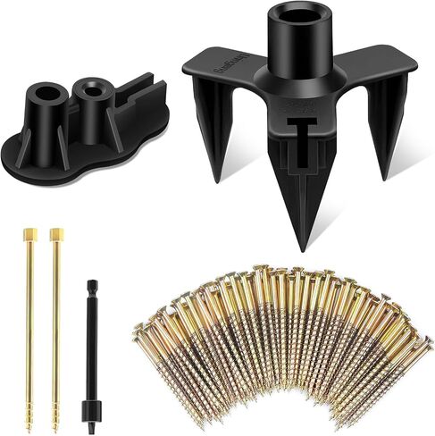 Squeaky Floor Repair Kit, Floor Fix Screws Kit for Most Wood Floors, Eliminate Squeaky Noise Under Carpeted Floors, Hardwood, Vinyl and Linoleum Floors, Black Noisy Floor Repair Tools with 50 Screws in Saudi Arabia