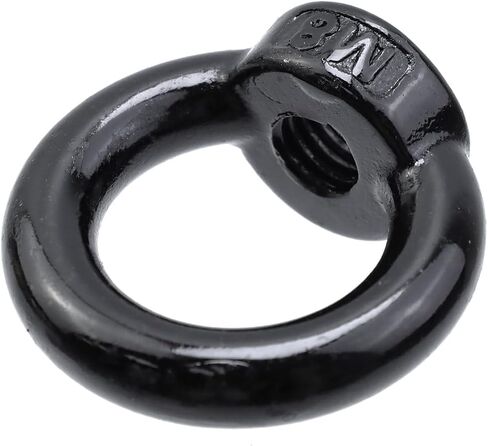 Lifting Eye Nut Stainless Steel 304,6PCS 5/16" UNC(M8) Heavy Duty Marine Grade, Hardware Ring Shaped Eye Bolt-Black in Saudi Arabia