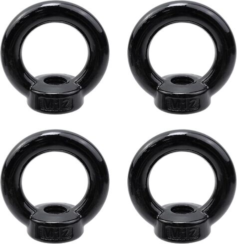 Lifting Eye Nut Stainless Steel 304,6PCS 5/16" UNC(M8) Heavy Duty Marine Grade, Hardware Ring Shaped Eye Bolt-Black in Saudi Arabia