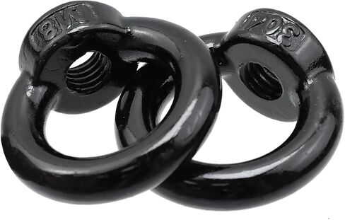 Lifting Eye Nut Stainless Steel 304,6PCS 5/16" UNC(M8) Heavy Duty Marine Grade, Hardware Ring Shaped Eye Bolt-Black in Saudi Arabia