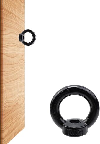 Lifting Eye Nut Stainless Steel 304,6PCS 5/16" UNC(M8) Heavy Duty Marine Grade, Hardware Ring Shaped Eye Bolt-Black in Saudi Arabia