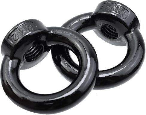Lifting Eye Nut Stainless Steel 304,6PCS 5/16" UNC(M8) Heavy Duty Marine Grade, Hardware Ring Shaped Eye Bolt-Black in Saudi Arabia