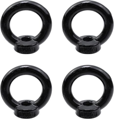 Lifting Eye Nut Stainless Steel 304,6PCS 5/16" UNC(M8) Heavy Duty Marine Grade, Hardware Ring Shaped Eye Bolt-Black in Saudi Arabia