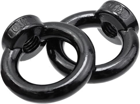 Lifting Eye Nut Stainless Steel 304,6PCS 5/16" UNC(M8) Heavy Duty Marine Grade, Hardware Ring Shaped Eye Bolt-Black in Saudi Arabia