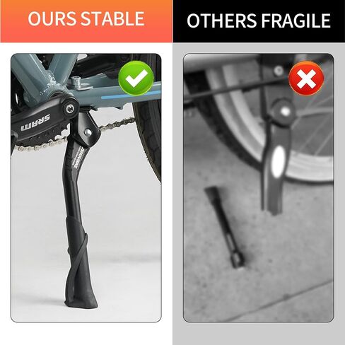 JSHOUBIKE Adjustable Rear Kickstand Aluminium Alloy Side Kick stand Fits For 24/26/27.5/29Inch Mountain bike, 700C Road bicycle, MTB,E-Bikes，Snow/Folding Bike, Electric bike, ebike in Saudi Arabia