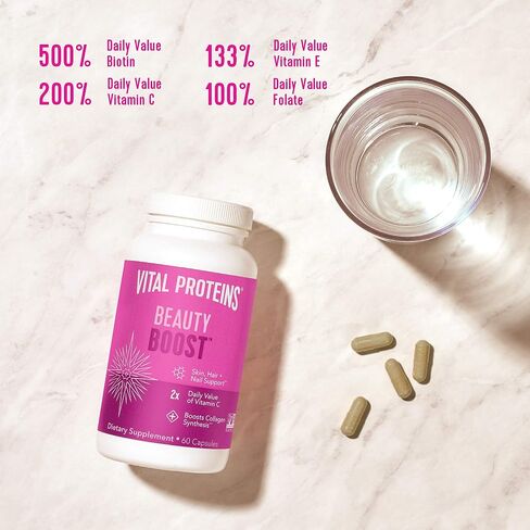 مكمل كبسولة البيوتين من البروتينات الحيوية - 1500 ميكروجرام من البيوتين لكل جرعة (500% قيمة يومية)، دعم بشرة الشعر والأظافر*، تعزيز تخليق الكولاجين in Kuwait